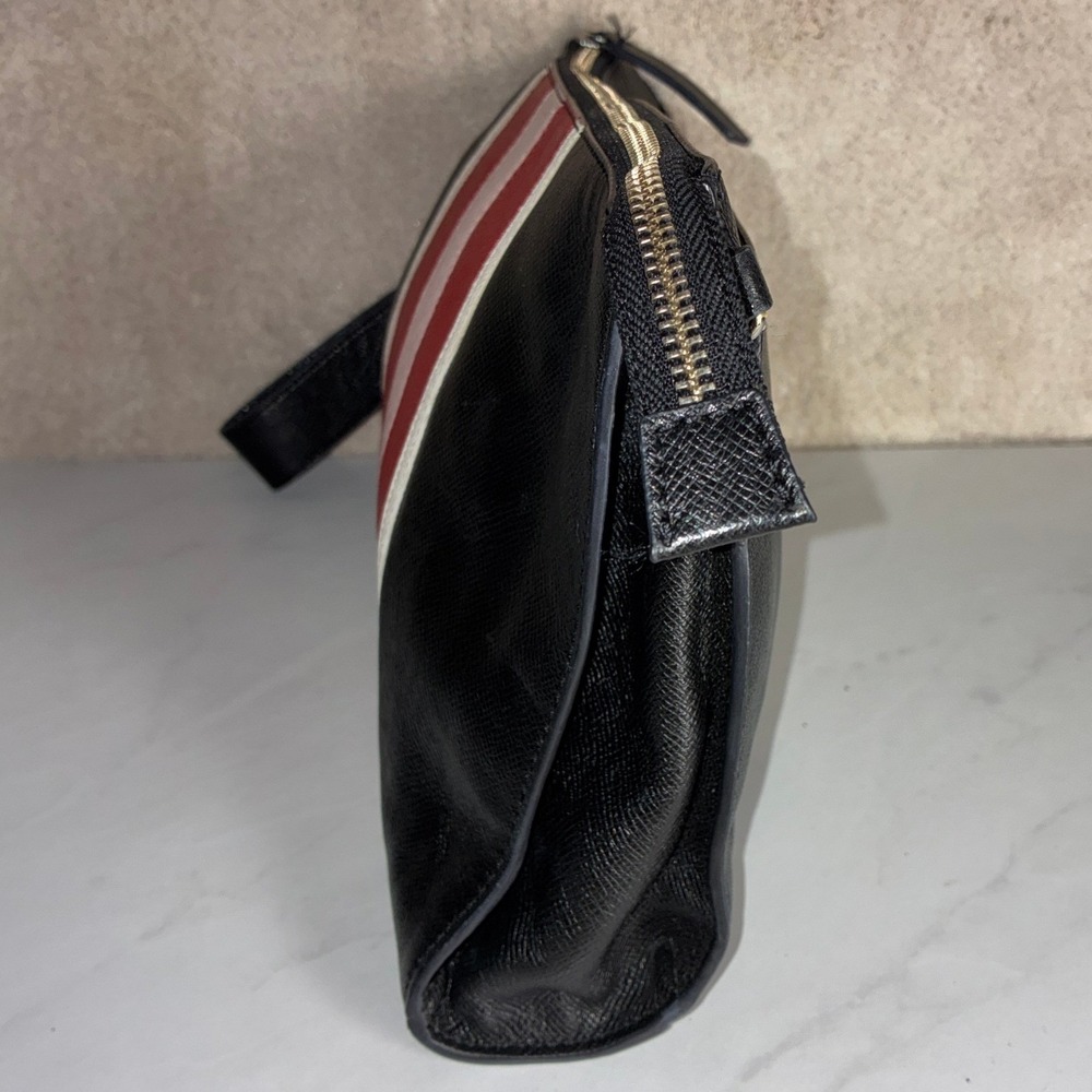 White House Black Market Black Wristlet Clutch - OS - Striped Saffiano Preppy - Picture 8 of 13